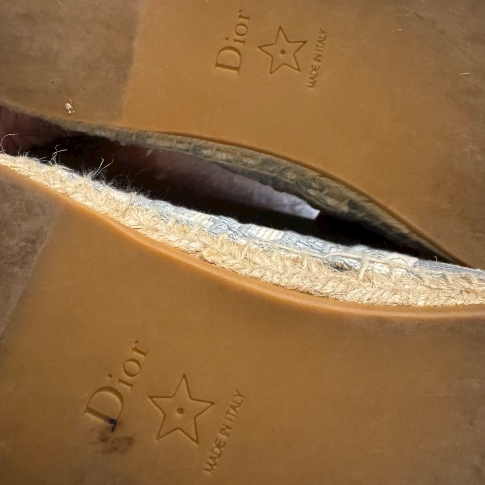 Dior- Christian Dior Cream and Gray Espadrilles Sz 38 (8) - Picture 10 of 10